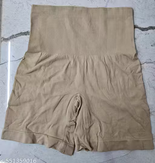 Women's High Compression Nylon Tummy Tucker with Thigh Slimming Support – Free Size Fit