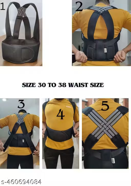 Neoprene Posture Corrector Belt – Back & Shoulder Support (Universal Size 32–38)