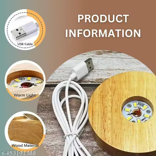 3D Glass Astronomy Night Lamp with LED Base – Solar System Design